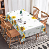 Lofaris Sunflower Leafage Decorative Rectangle Tablecloth